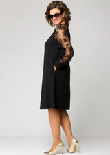 Rachael | Elegant Lace Dress with Slit Sleeves