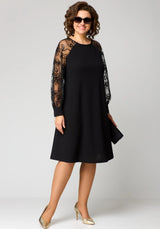 Rachael | Elegant Lace Dress with Slit Sleeves