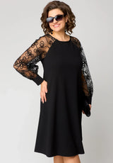 Rachael | Elegant Lace Dress with Slit Sleeves