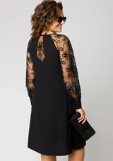 Rachael | Elegant Lace Dress with Slit Sleeves