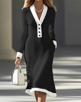 Hayleigh | V-Neck Midi Dress