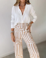 Irene | Geometric Print Two-Piece Set