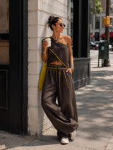 Jennet | Boho Linen-Blend Asymmetrical Two-Piece Set