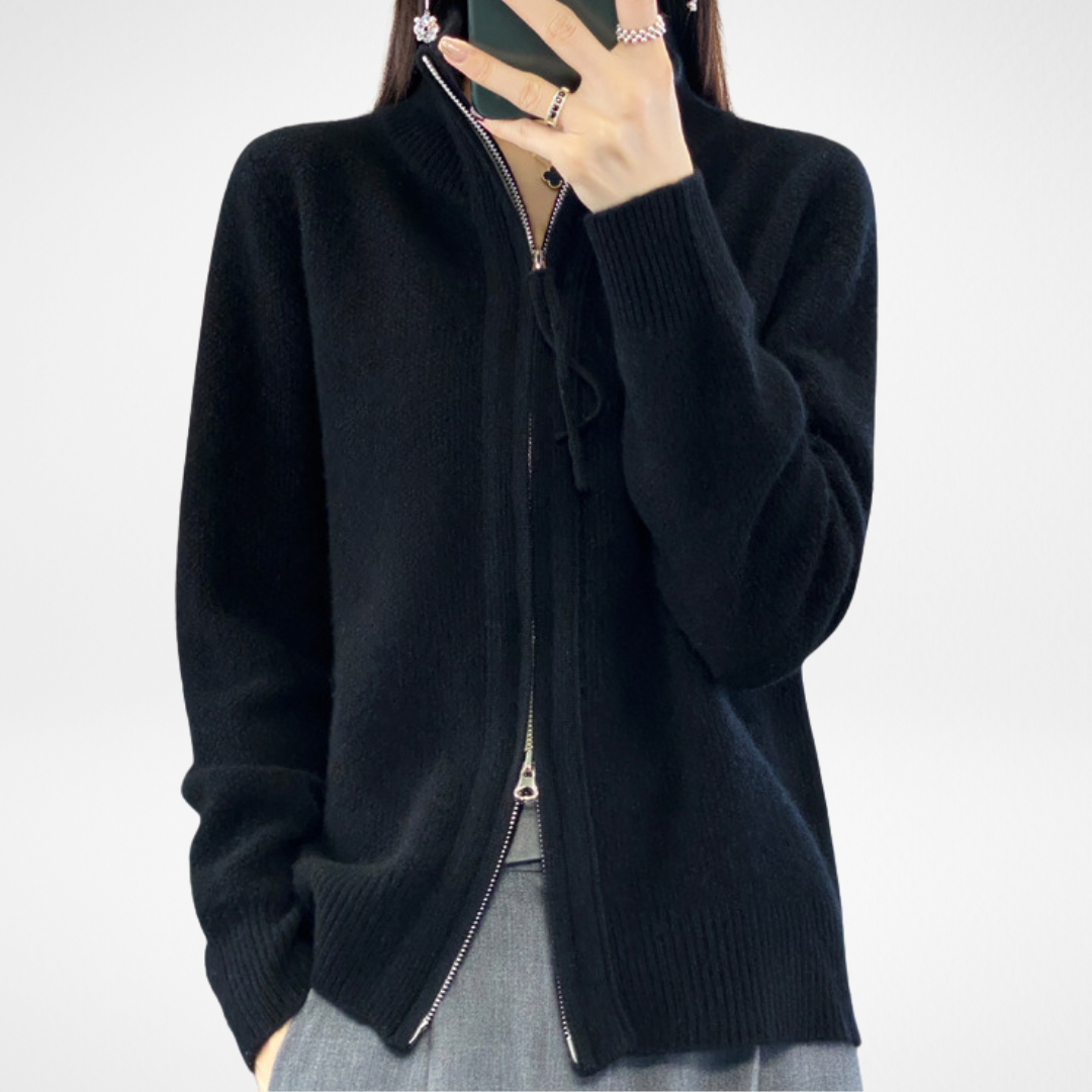 Céleste | Minimalist Zip Knit Sweater