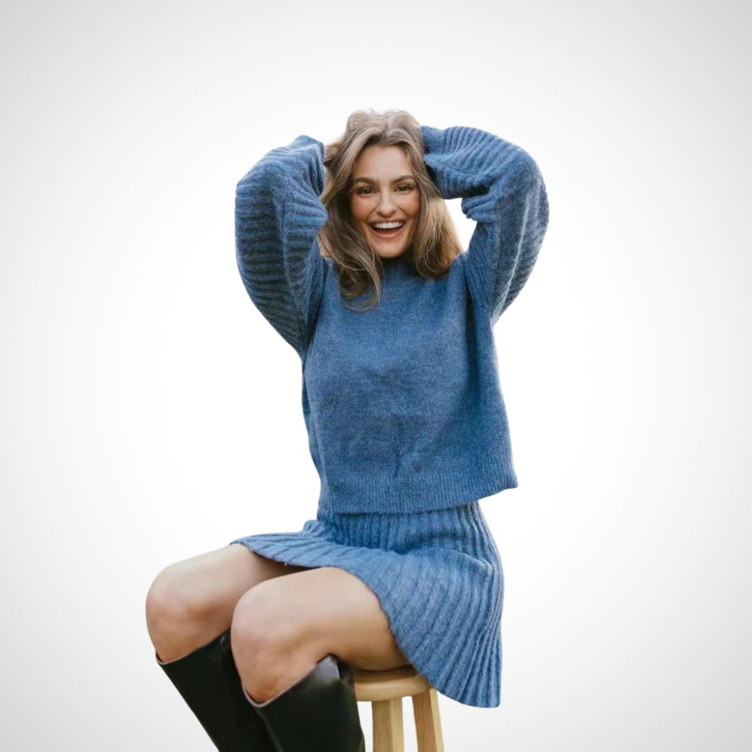 Louisa | Ribbed Knit Two-Piece Fall Set