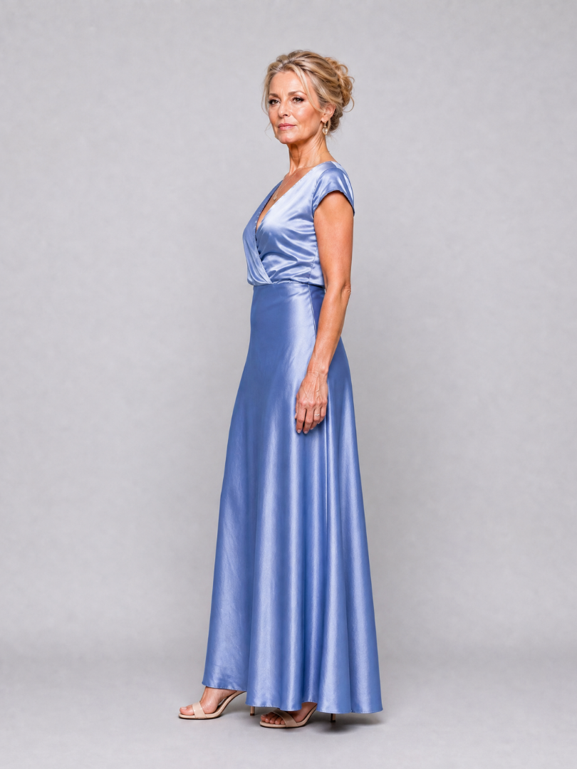 Pansy | Cap Sleeve Wrap Maxi Dress