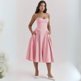 Vivienne | Spaghetti Strap Bodycon Midi Dress