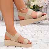 Alejandra | Woven Platform Beach Sandals