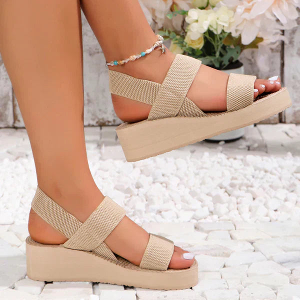 Alejandra | Woven Platform Beach Sandals