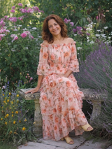 Willow | Off-Shoulder Floral Ruffle Tiered Maxi Dress