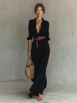 Alma | Shirt Dress Camel with Belt