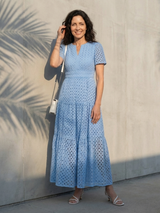 Liesl | V-Neck Tiered Midi Dress