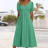 Davina | V-Neck Flattering Midi Dress
