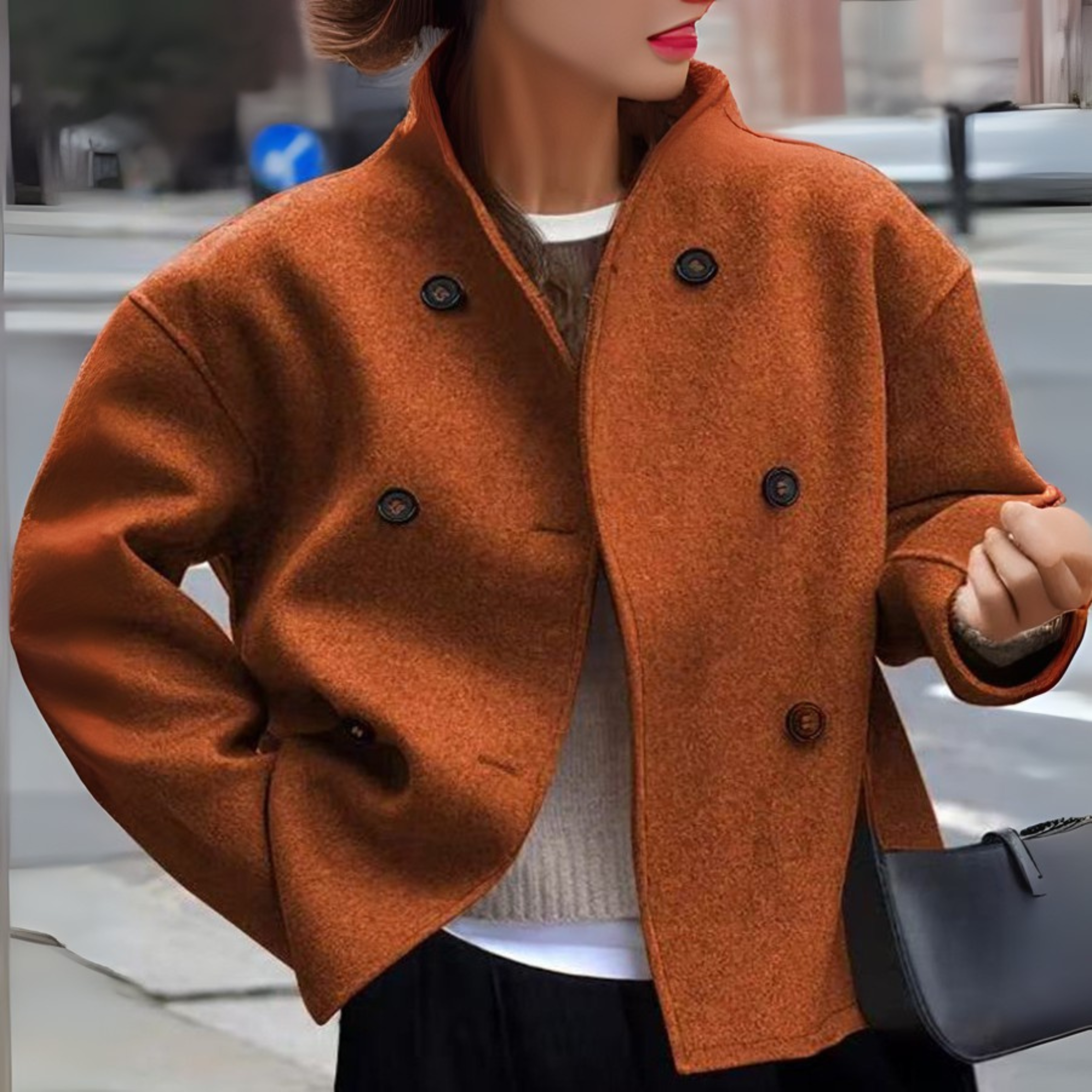 Séraphine | Cozy Stand Collar Long Coat