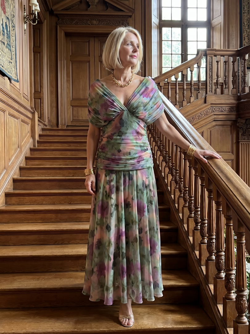 Treva | Off Shoulder Flow Midi Dress
