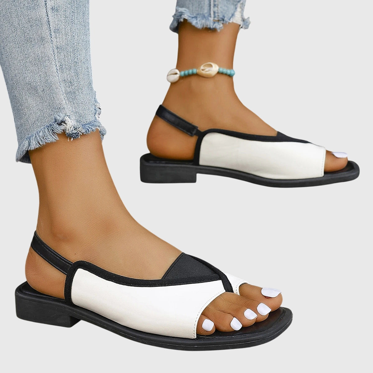 Avril | Orthopedic Square-Toe Sandals