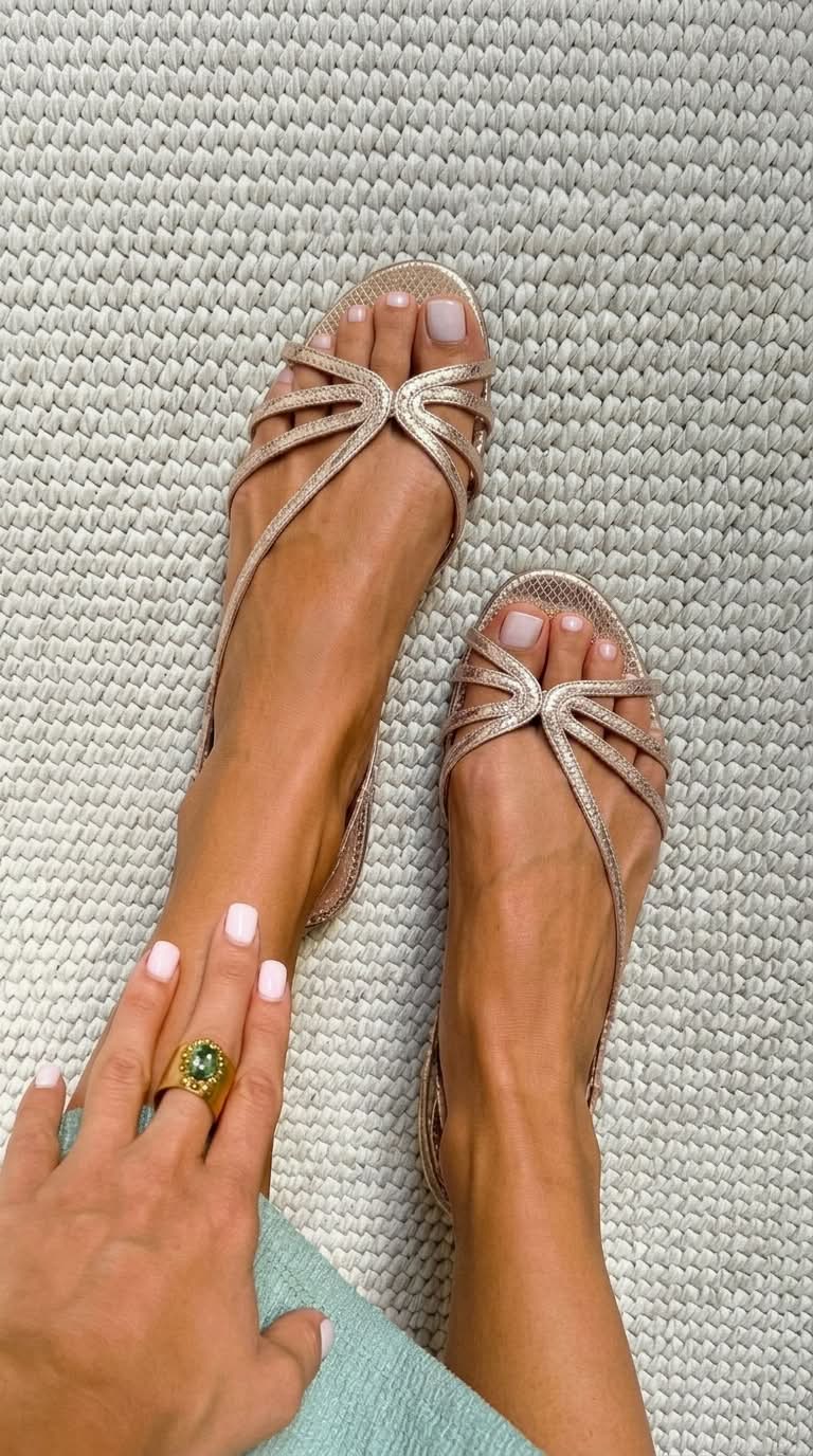 Haisley | Golden Summer Sandals
