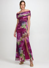 Rylee | Off-Shoulder Floral Mesh Dress