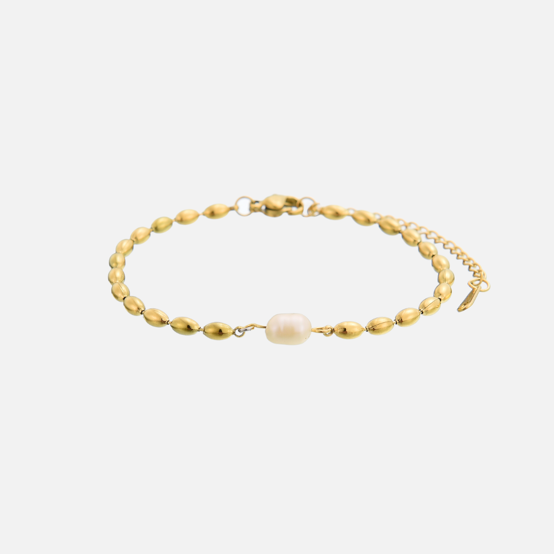 Vaylin | Pearl Accent Gold Bracelet