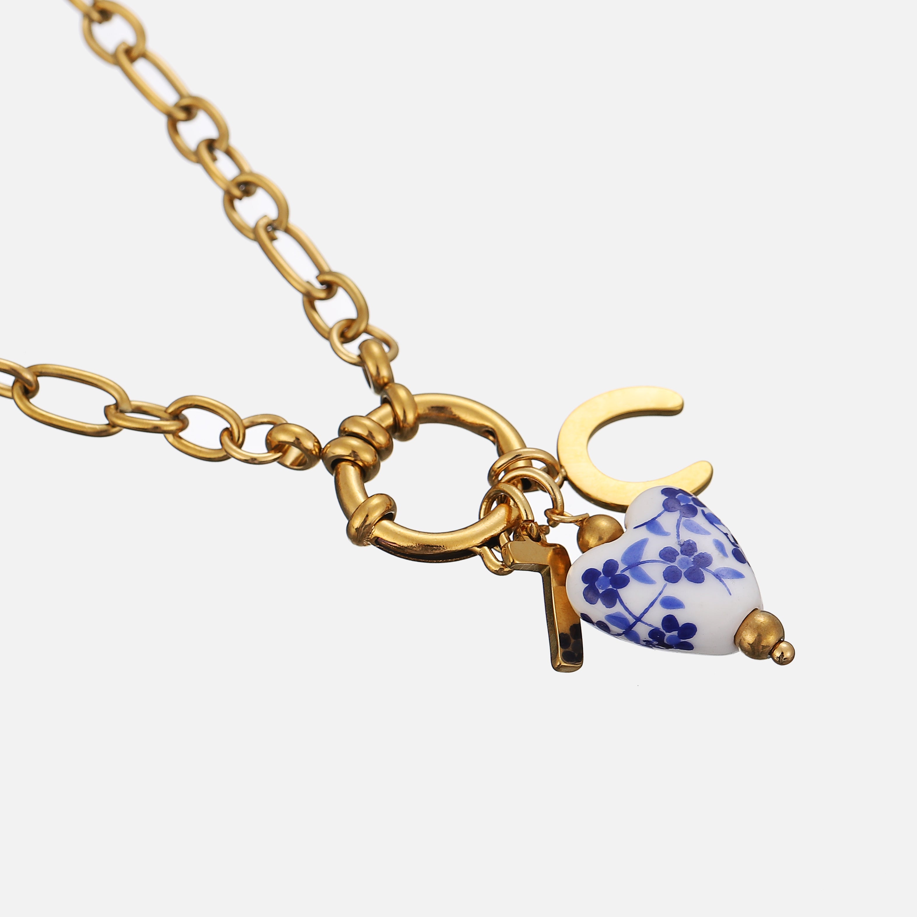 Freida | Soft Blue Gem Pendant Necklace