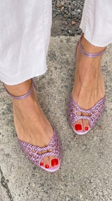 Rhiain | Woven Golden Sandals