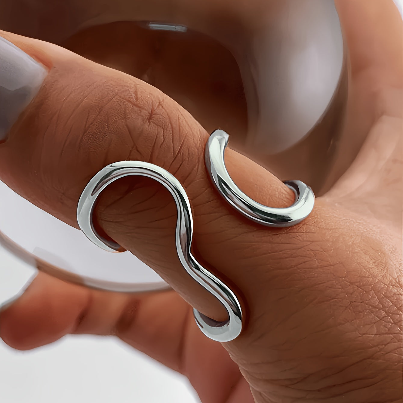 Dina | Asymmetric Wave Statement Ring