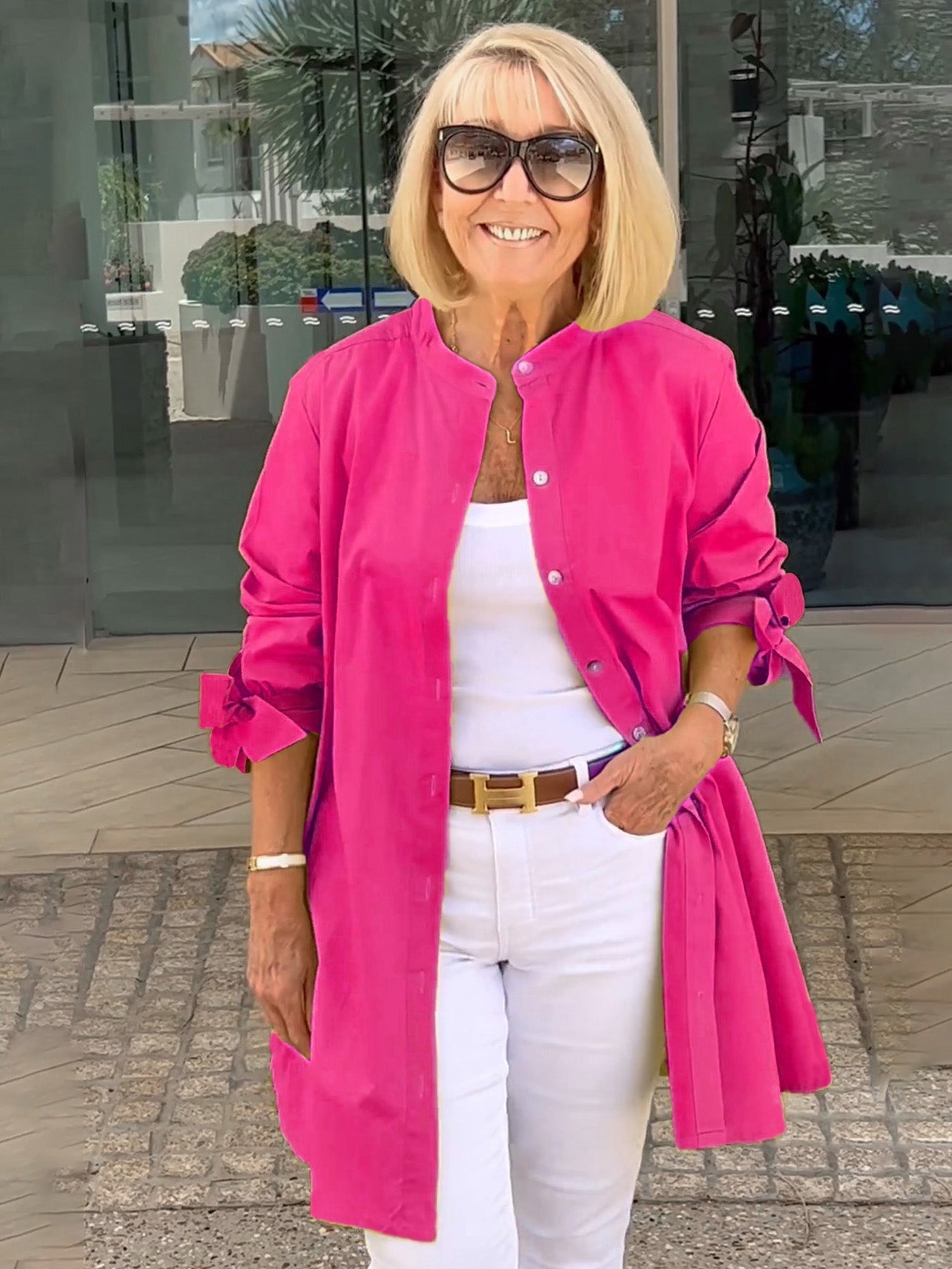 Célina | Classy Long Shirt Jacket