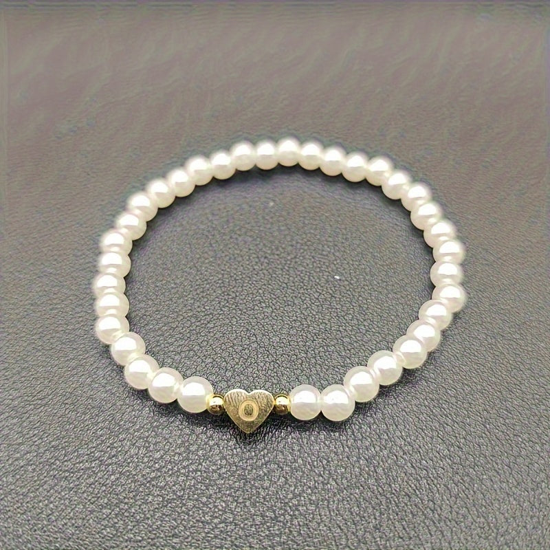 Jocelyn | Initial Heart Charm Bracelet