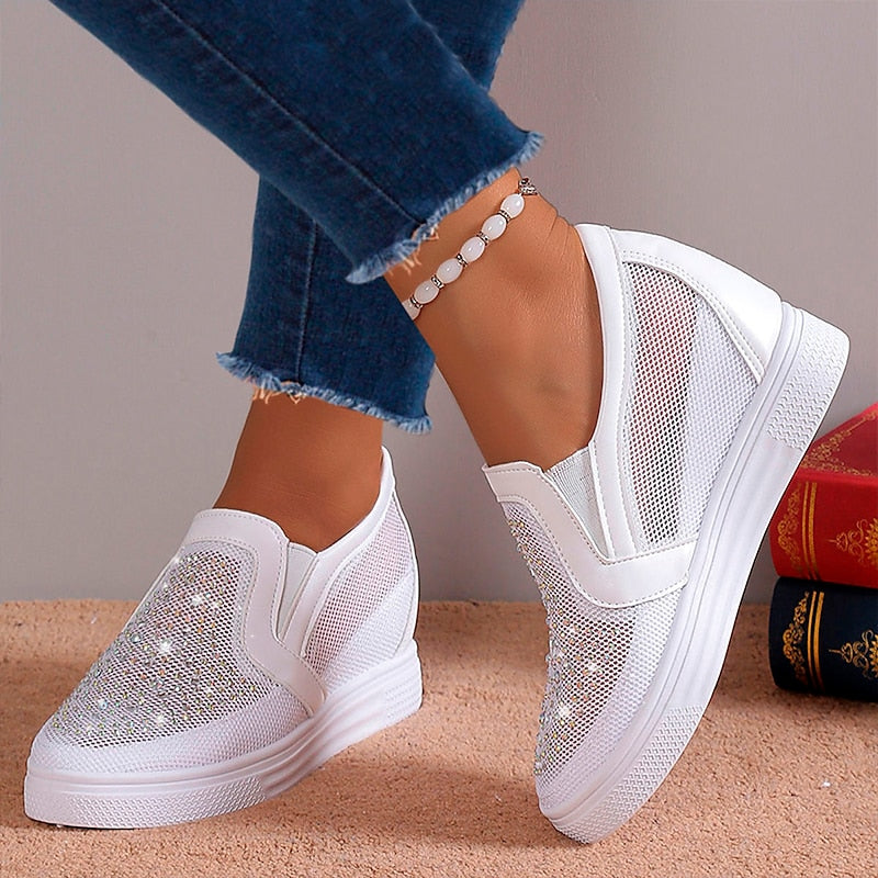 Celeste | Crystal Embellished Sparkle Sneakers