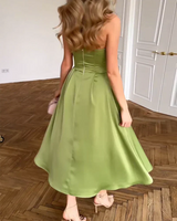 Clarissa | Strapless Midi Dress