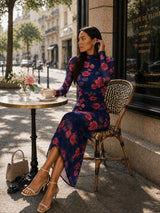 Earline | Floral Mesh Maxi Dress