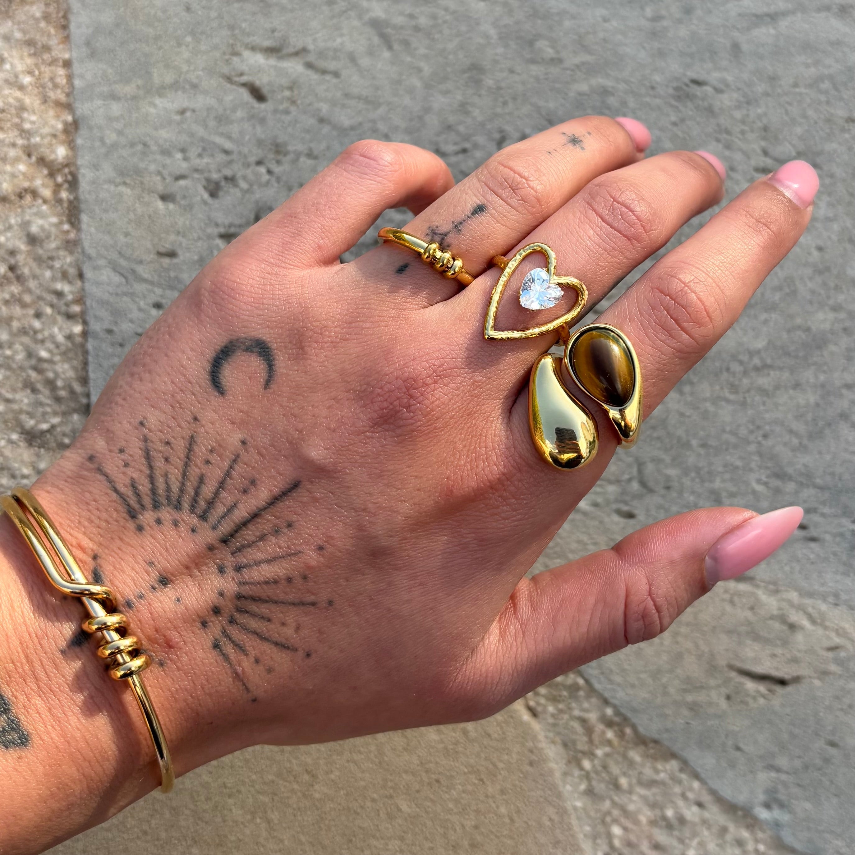 Pamela | Open Heart Crystal Ring