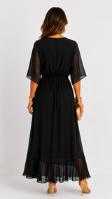 Yolande | Chiffon Wrap Maxi Dress