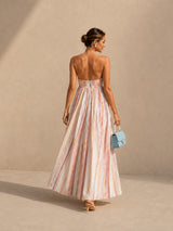 Jess | Strapless Pleated Maxi Dress