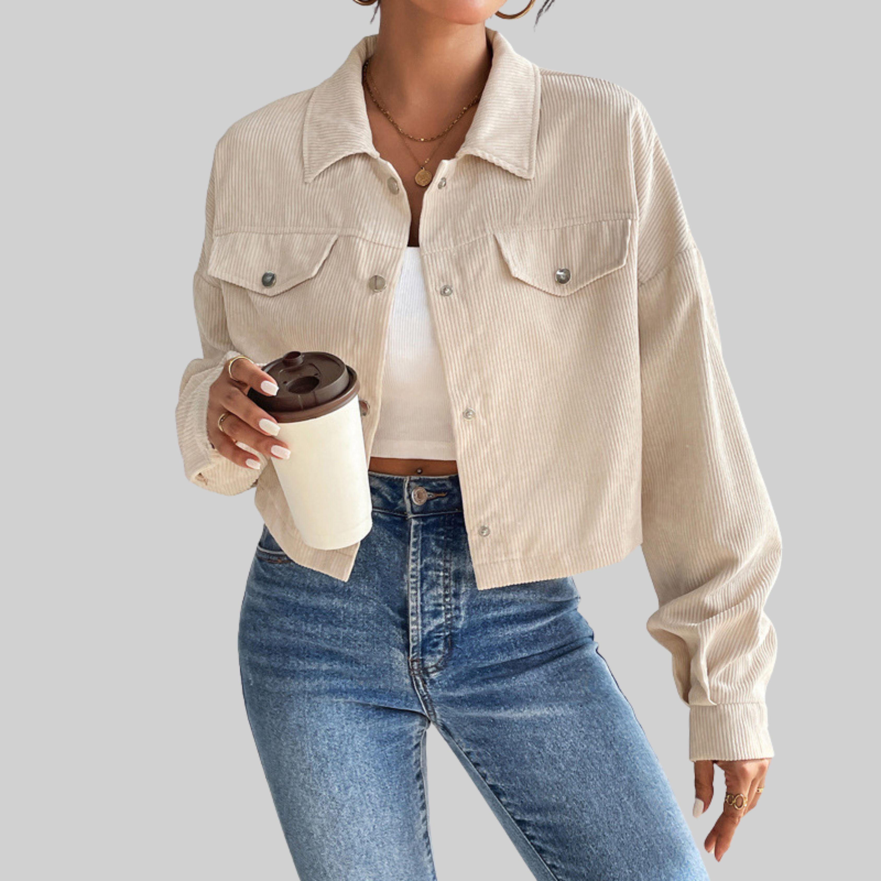 Estrella | Classic Collared Button-Front Jacket