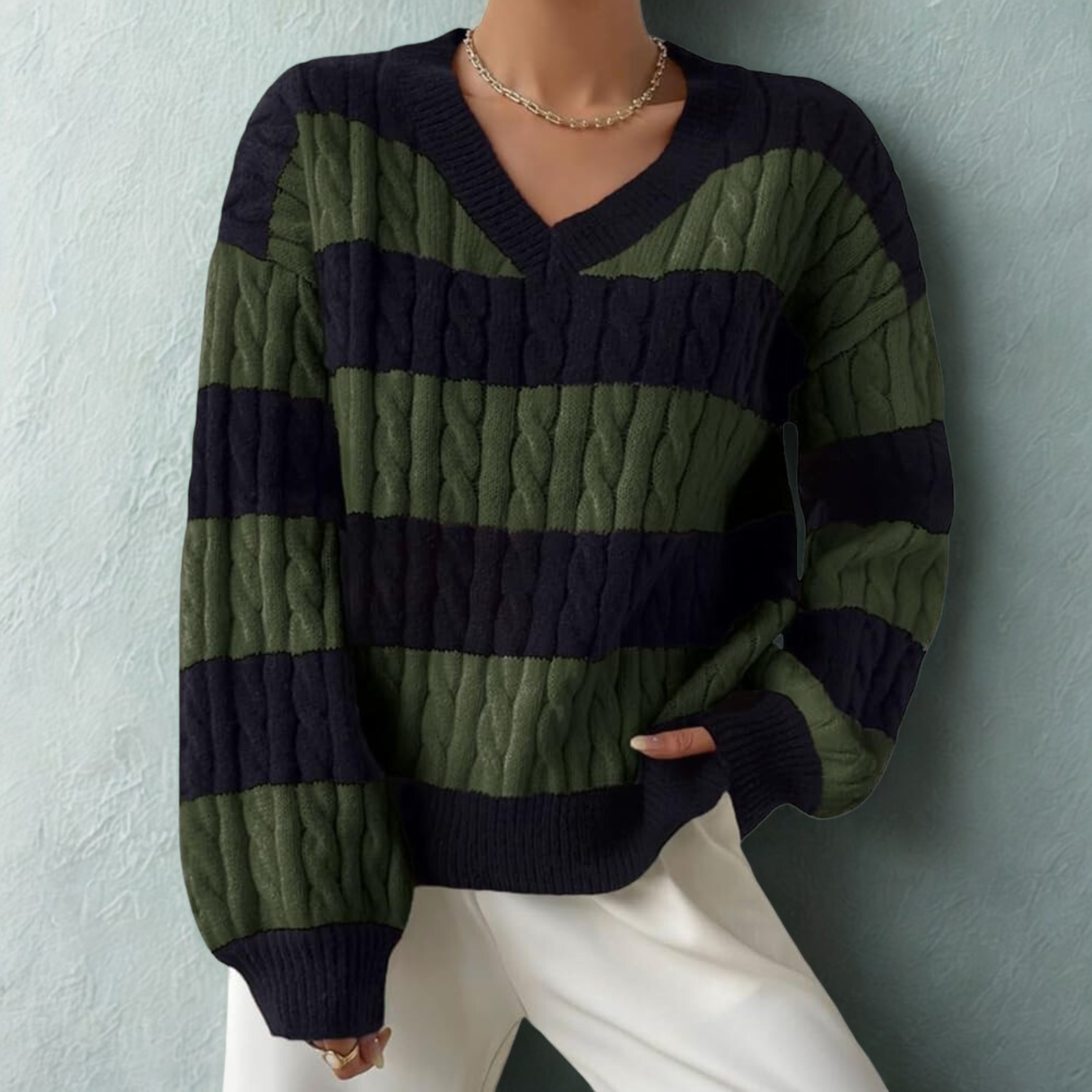 Céleste | V-Neck Long Sleeve Sweater