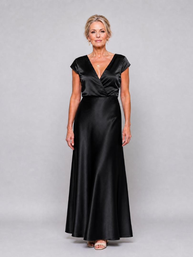 Pansy | Cap Sleeve Wrap Maxi Dress