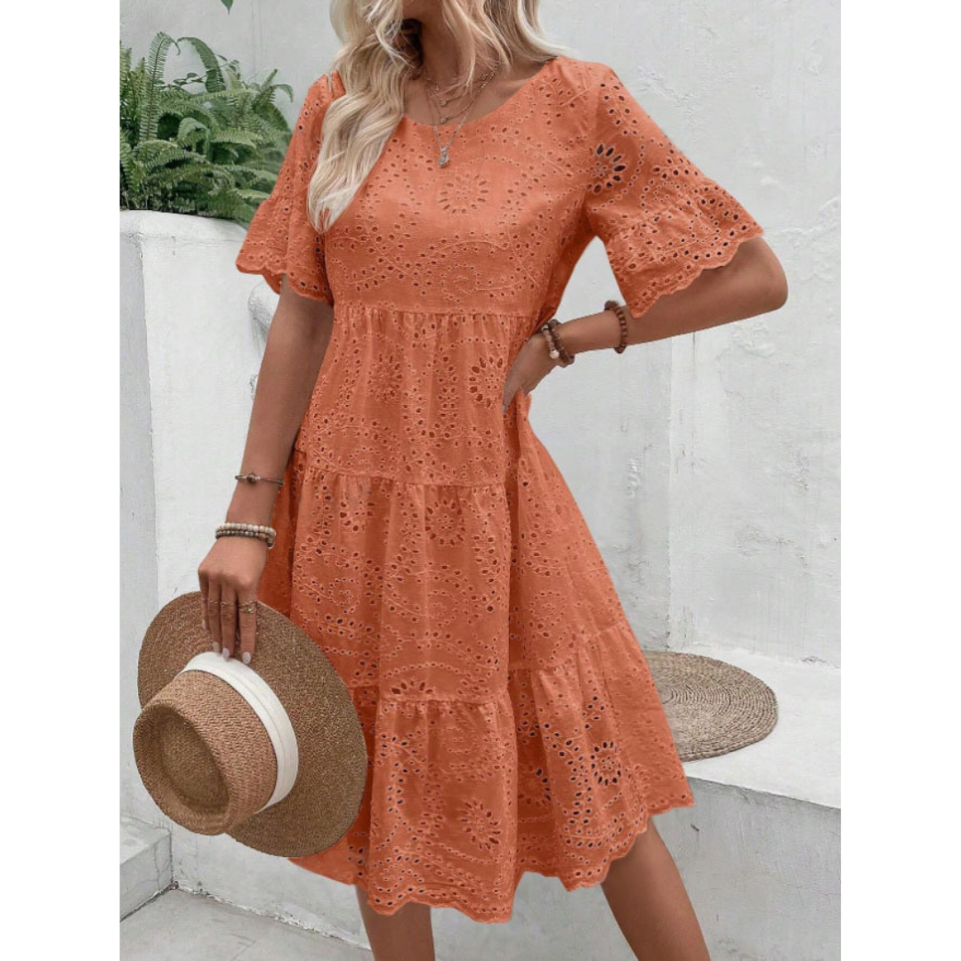 Solène | Boho Round Neck Summer Dress