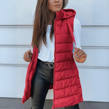 Camille | Hooded Long Puffer Vest