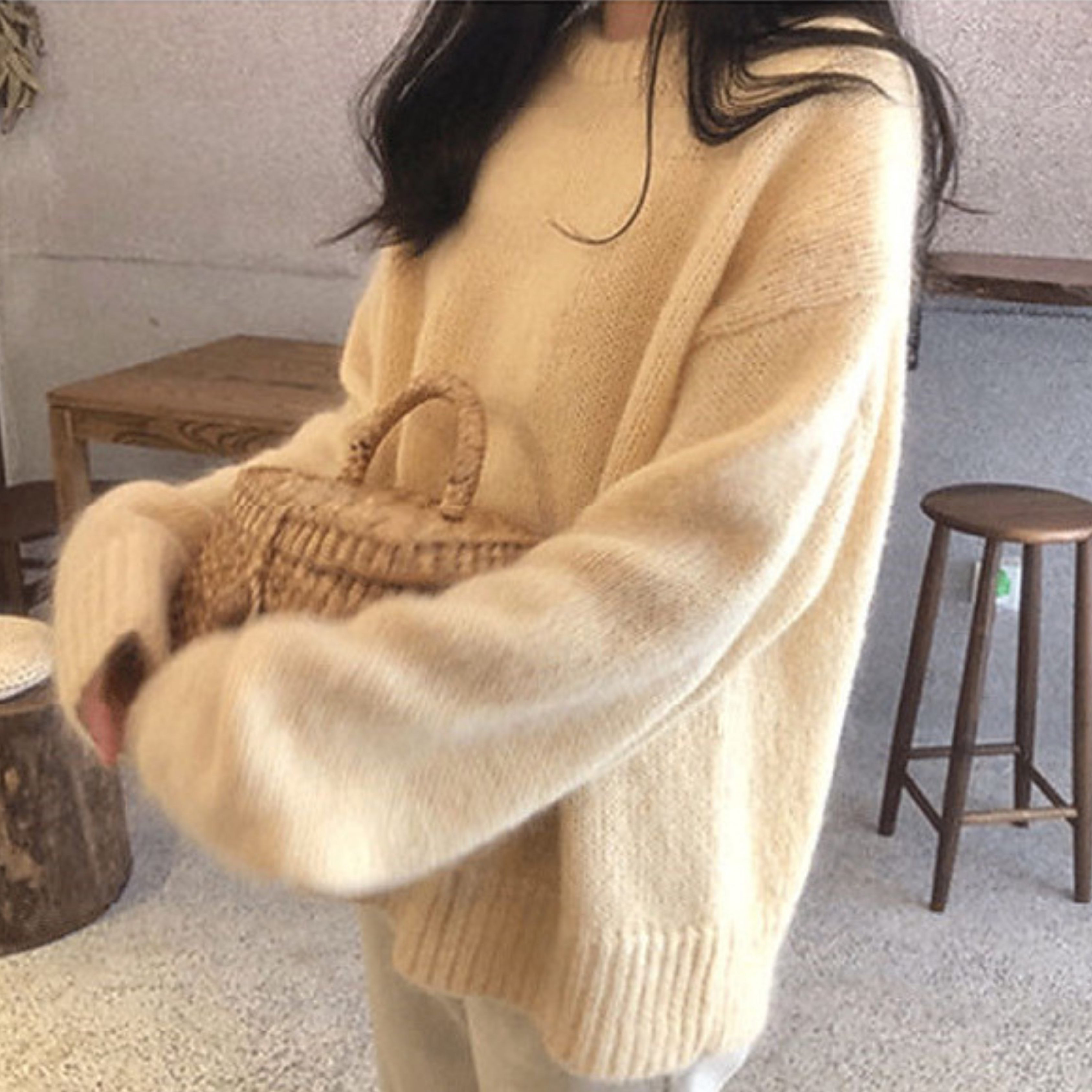 Camille | Relaxed Round Neck Knit Sweater