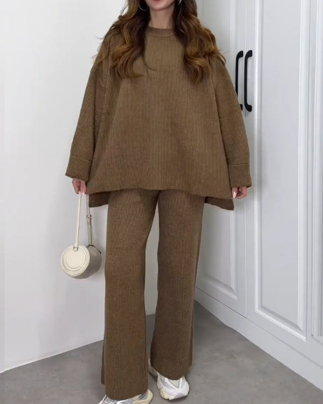Camille | Cozy Crewneck Two-Piece Set