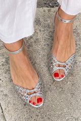 Rhiain | Woven Golden Sandals
