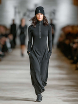 Gusilla | Maxi Sport Knit Dress with Zip