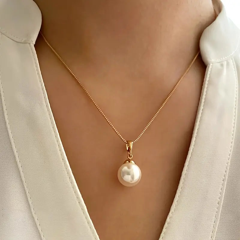 Keesha | Pearl Jewelry Set Gold-Tone