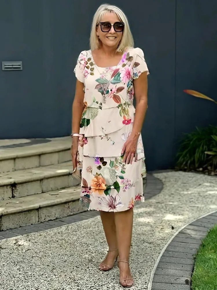 Clémentine | Floral A-Line Spring Midi Dress