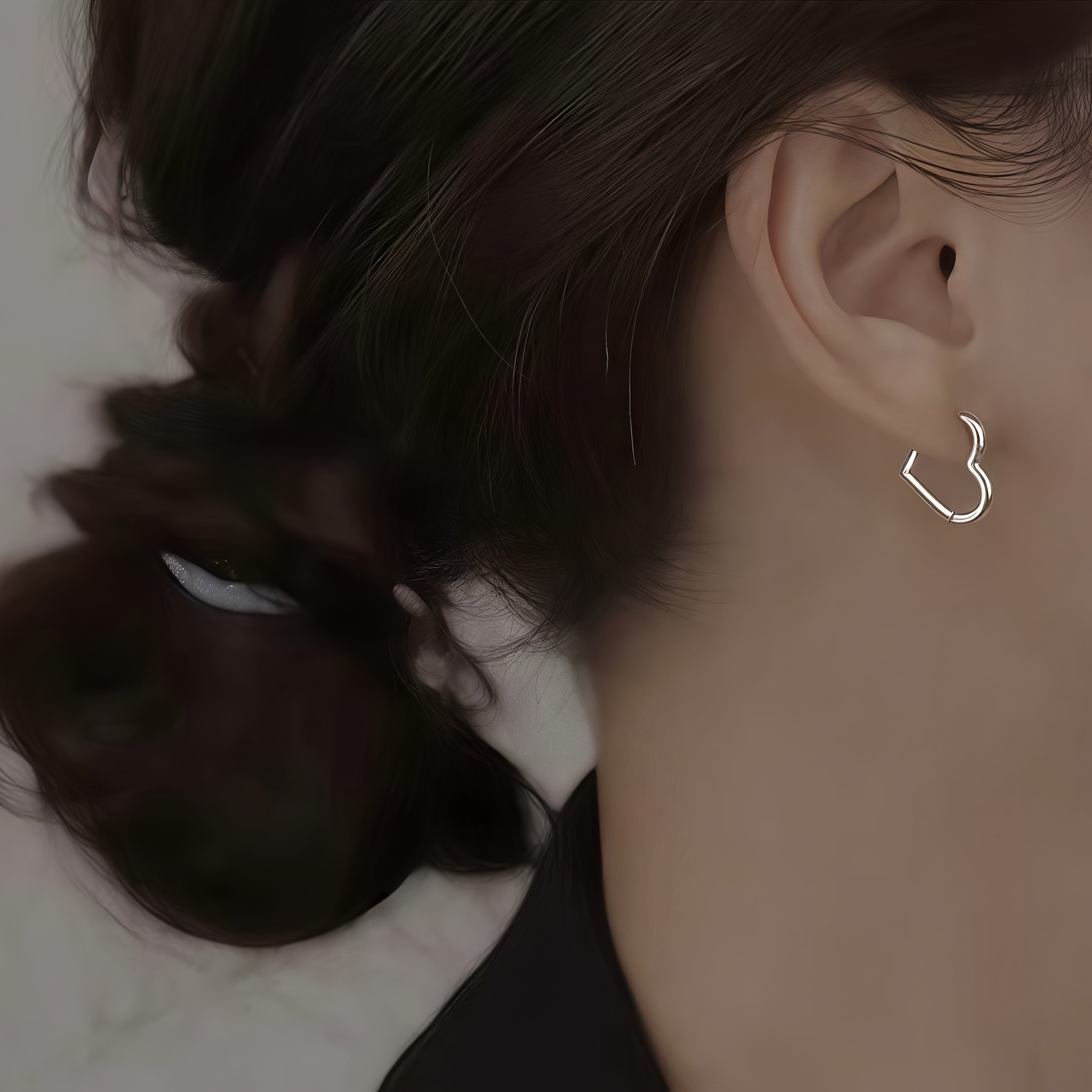 Danielle | Golden Heart Stainless Steel Earrings
