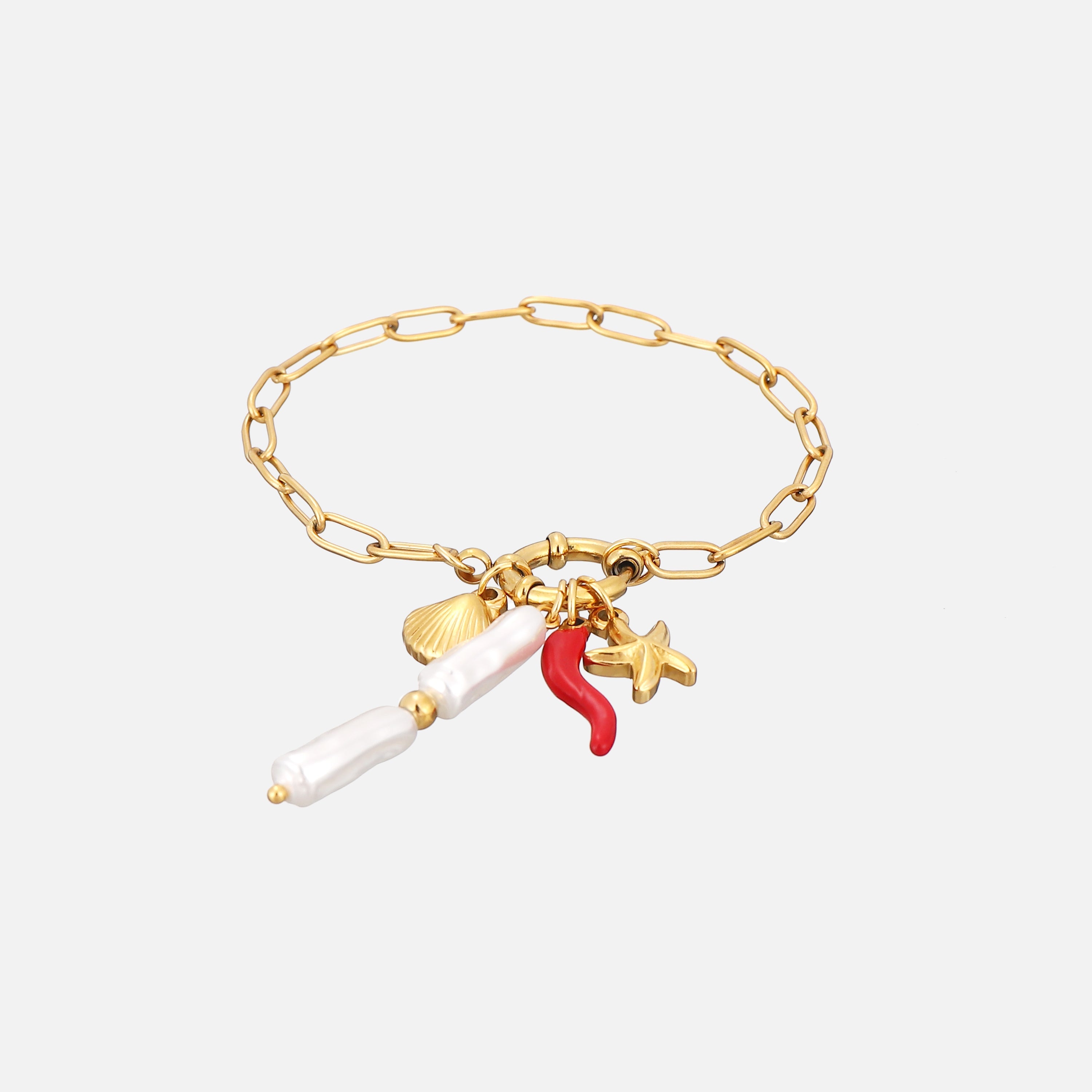 Xiolah | Shell & Pearl Charm Bracelet
