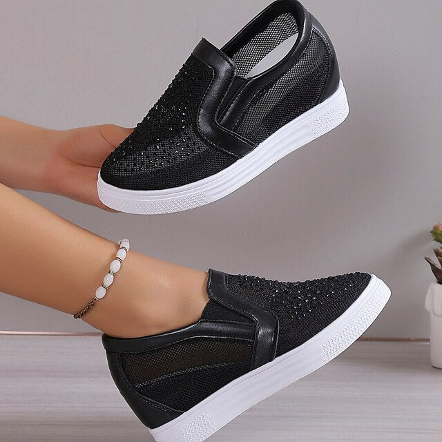 Celeste | Crystal Embellished Sparkle Sneakers