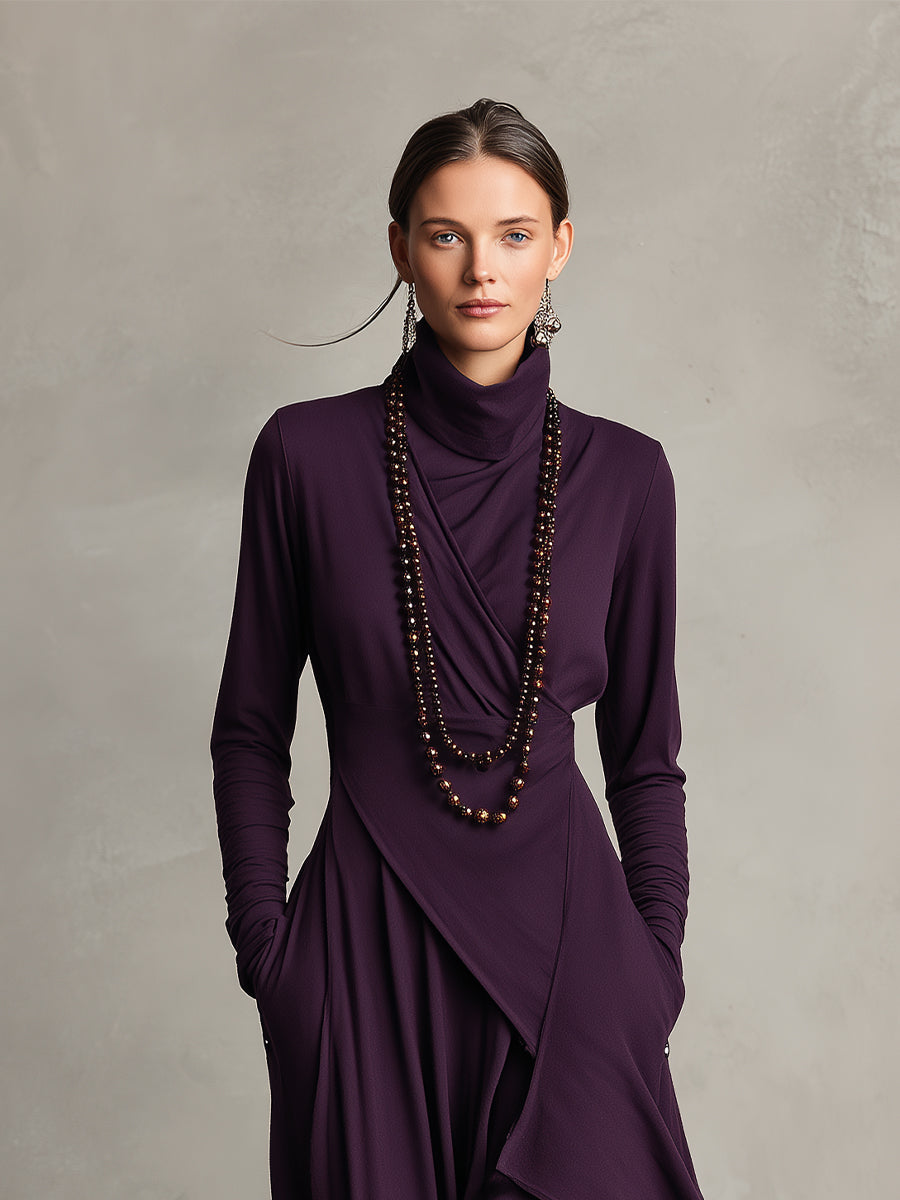 Felisa | Asymmetric Long-Sleeve Dress