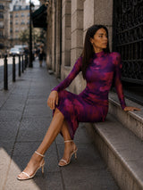 Earline | Floral Mesh Maxi Dress